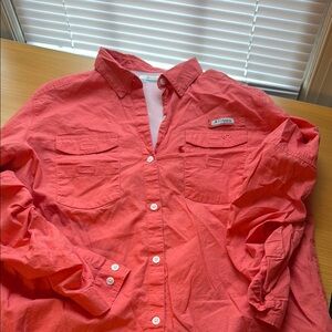 Columbia Vibrant Coral Long Sleeve Shirt